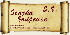 Stajka Vođević vizit kartica